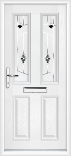 Dorset Black Cavana white composite front door